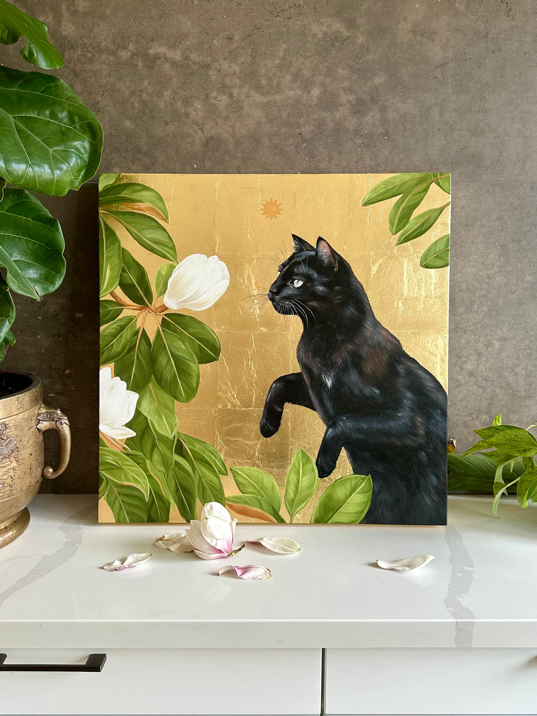 Magnolias for Love, 24x24" OIL ON PANEL