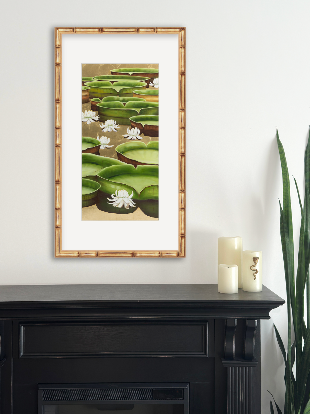 Water Nymphs, a vertical print