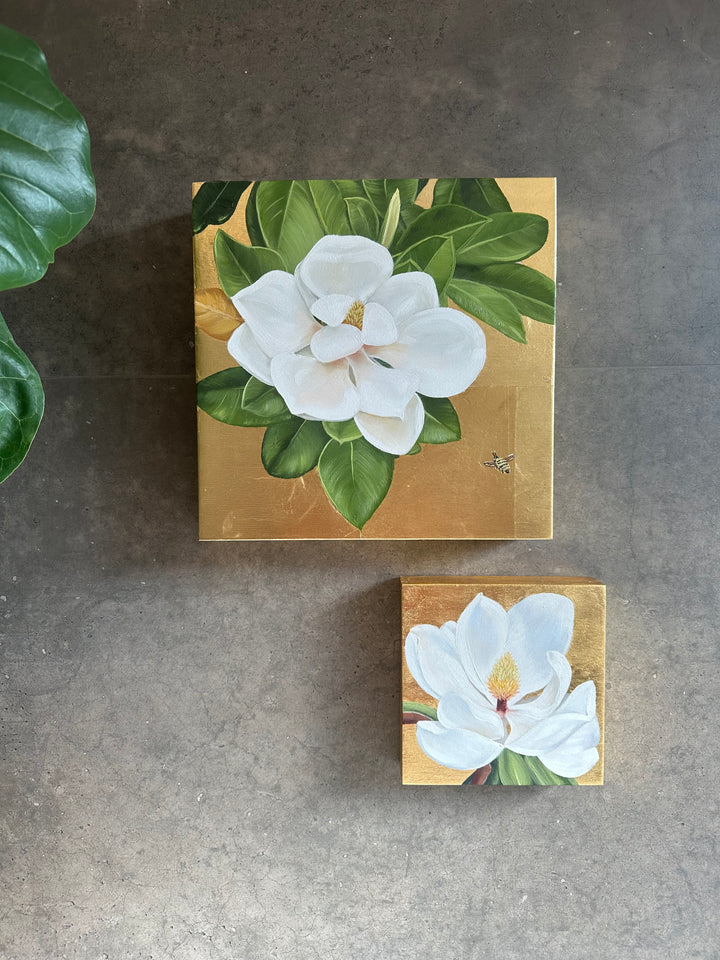 In Bloom, 7x7" OIL ON PANEL