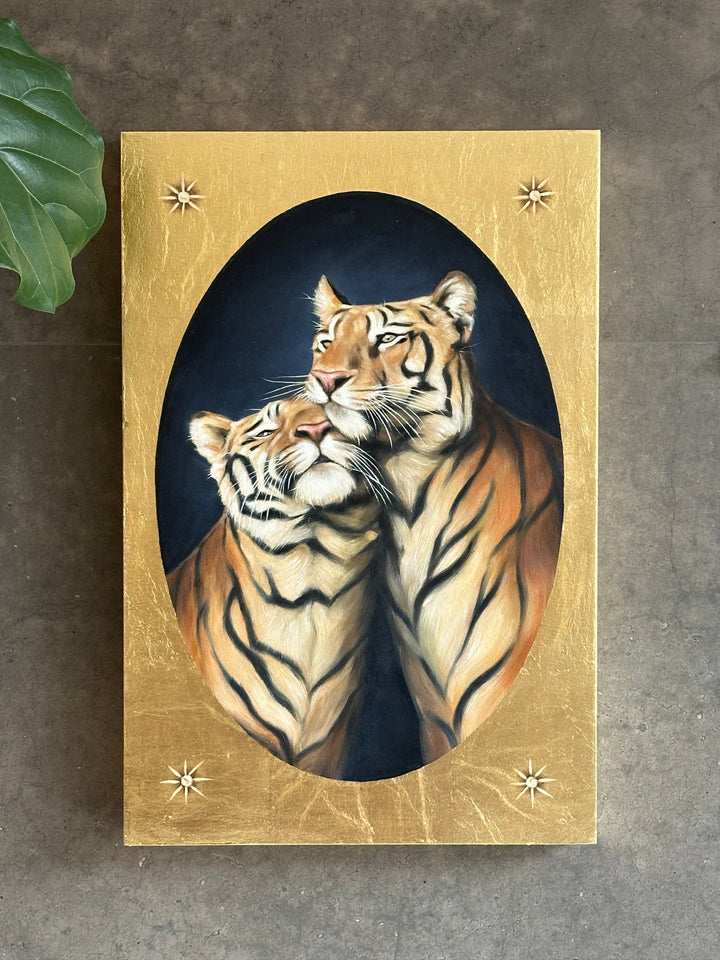 The Lovers, 14x21" oil on panel