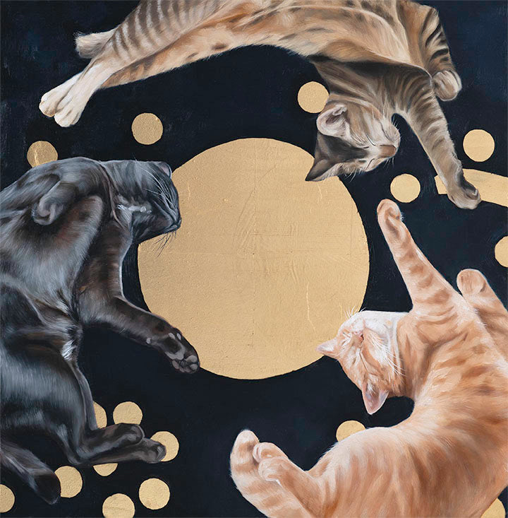 Pleiades Setting, 24x24" OIL ON PANEL