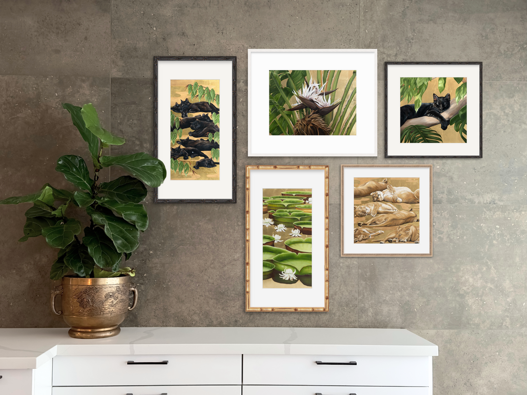 Water Nymphs, a vertical print