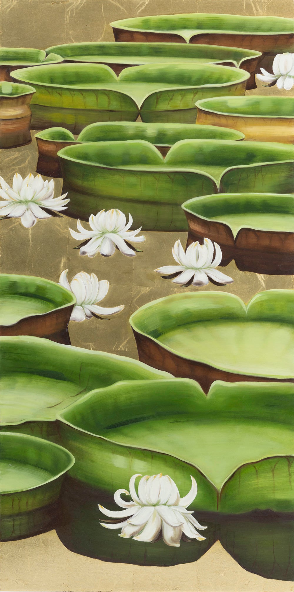 Water Nymphs, 24x48" oil on panel