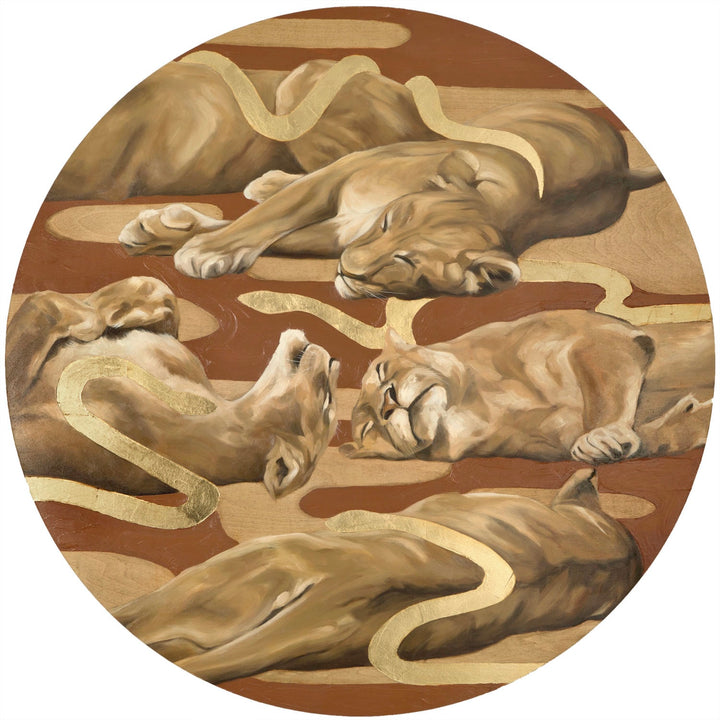 Dreaming in Colour, 36" round oil on panel