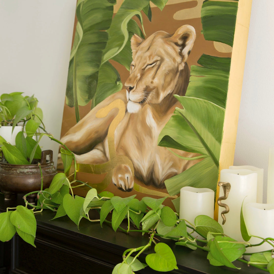 Golden Slumbers, 24x24" oil on panel