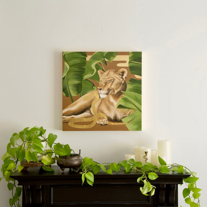 Golden Slumbers, 24x24" oil on panel