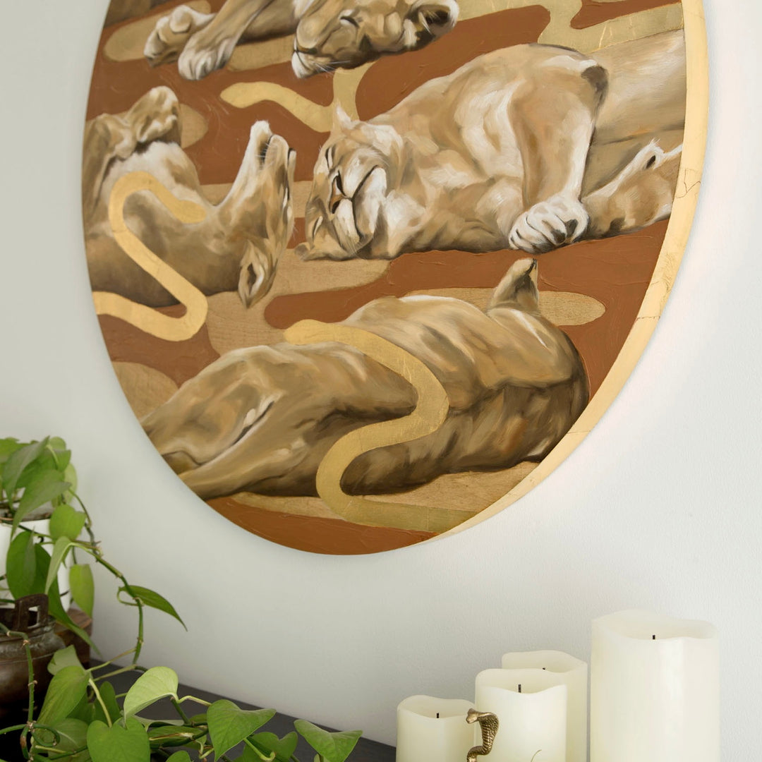 Dreaming in Colour, 36" round oil on panel